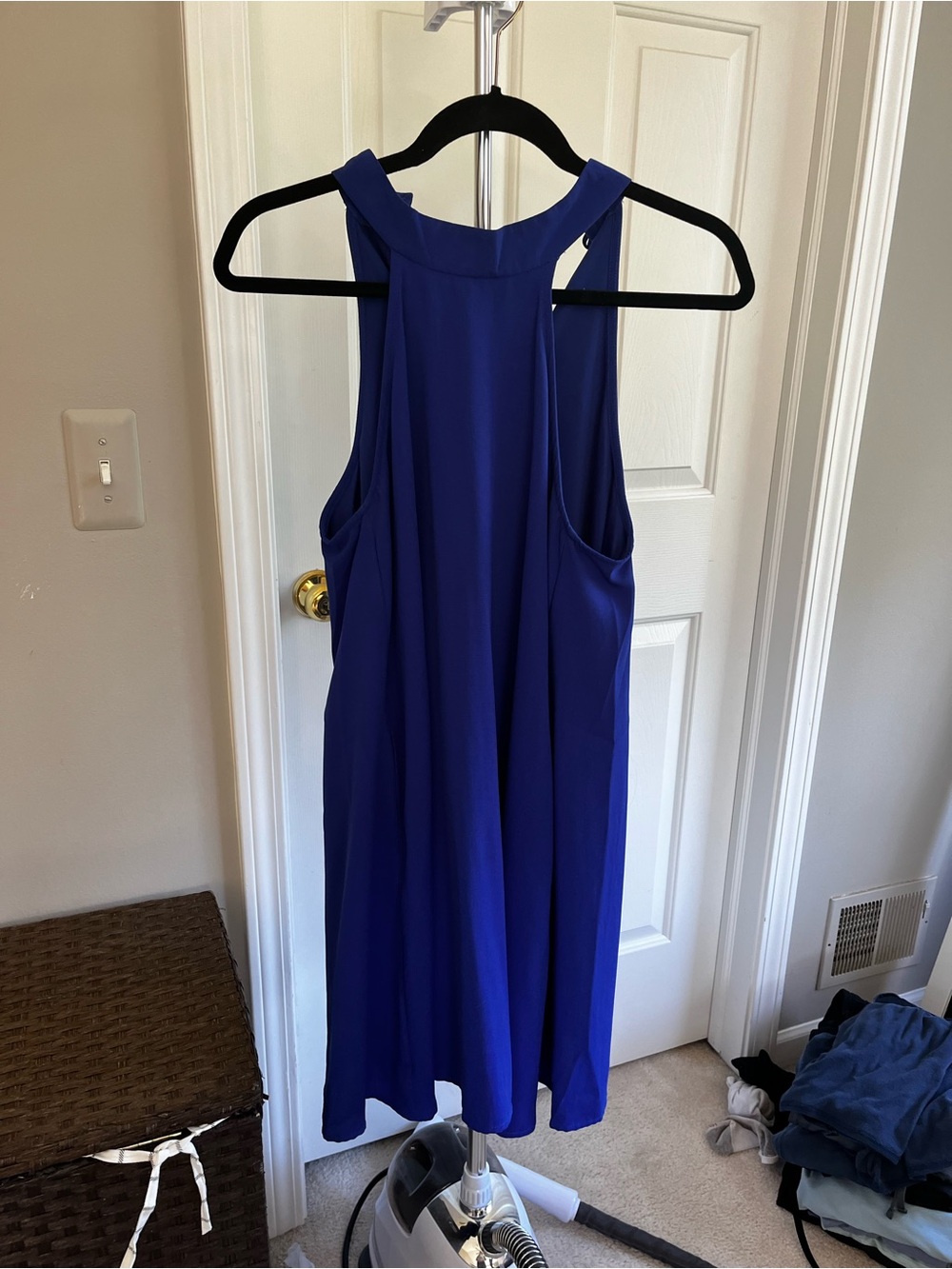 Lulu's Royal Blue Halter Swing Mini Dress